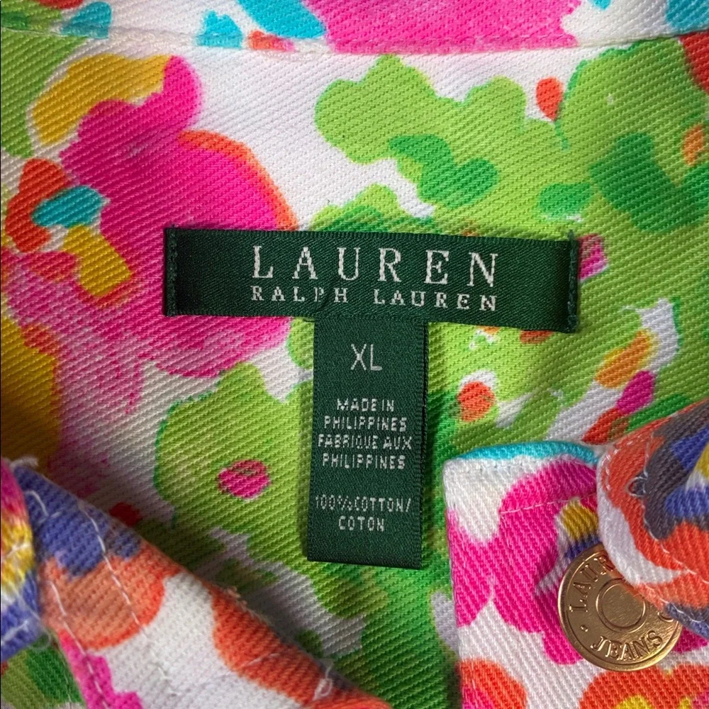Ralph Lauren Watercolor Floral Jacket Women’s XL - Picture 3 of 9